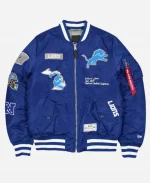 New Era x Alpha Industries Halftime Show Eminem Detroit Lions MA-1 Full-Zip Bomber Jacket