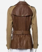 Nicole Beharie Leather Coat