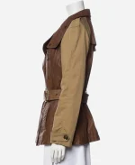 Nicole Beharie Sleepy Hollow Brown Leather Coat