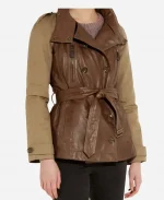 Nicole Beharie Sleepy Hollow Leather Coat - Brown