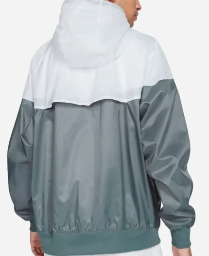 Nike Sportswear Windrunner Grey & White Hooded Jacket