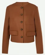 Nina Hobbs Tv Series Mayor of Kingstown 2021 Season 04 Edie Falco Brown Wool Jacket