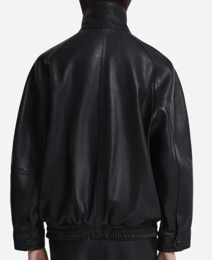 Nour Hammour Ariste Fluid Black Leather Jacket
