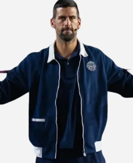 Novak Djokovic F1 Qatar Grand Prix 2025 Jacket -Navy Blue