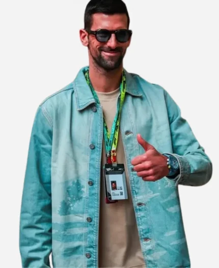 Novak Djokovic F1 Qatar Grand Prix Denim Jacket - Light Blue