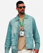 Novak Djokovic F1 Qatar Grand Prix Light Blue Denim Jacket