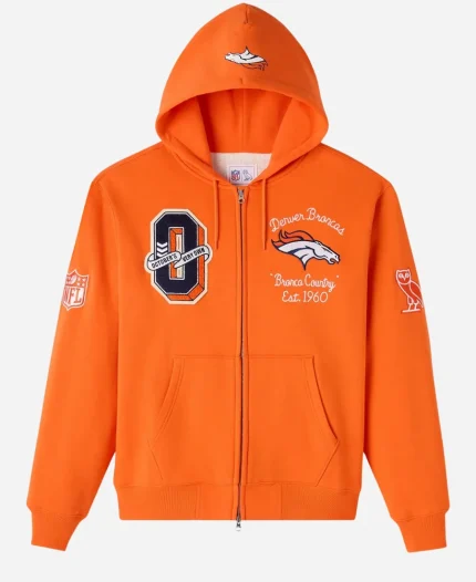 OVO Denver Broncos Waffle Lined Hoodie