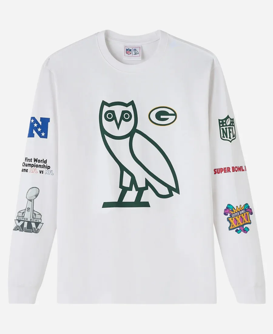 OVO Green Bay Packers Long-Sleeve T-Shirt OVO Green Bay Packers Long-Sleeve T-Shirt