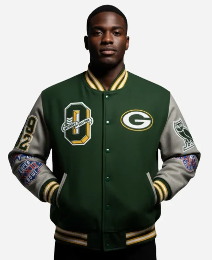 OVO Green Bay Packers Varsity Jacket
