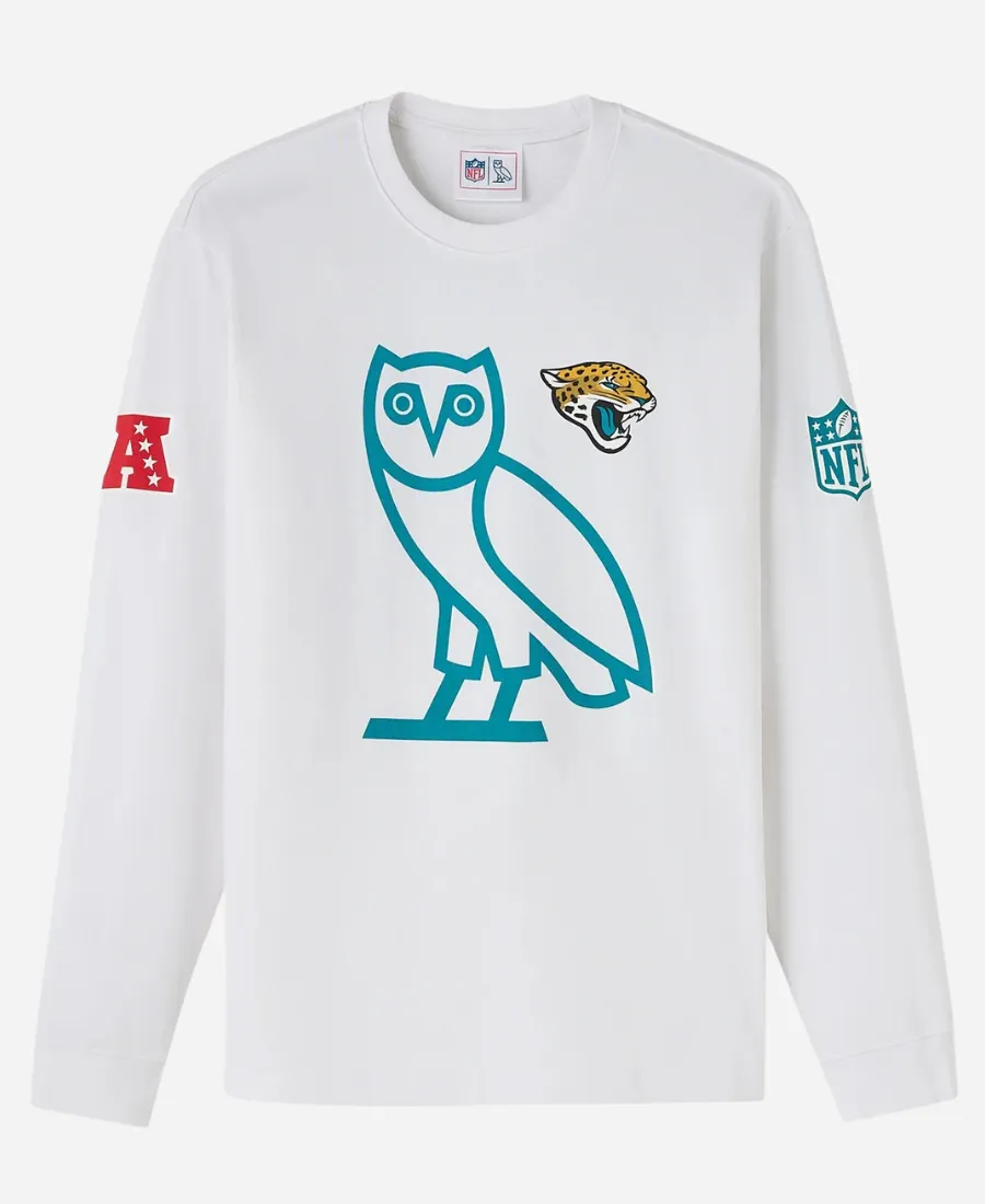OVO Jacksonville Jaguars Long-Sleeve T-Shirt OVO Jacksonville Jaguars Long-Sleeve T-Shirt