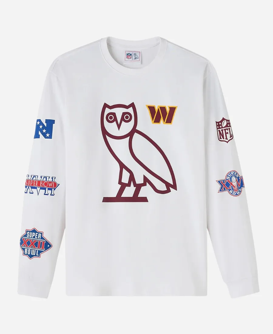 OVO Washington Commanders Long-Sleeve T-Shirt OVO Washington Commanders Long-Sleeve T-Shirt