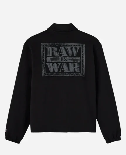OVO x WWE Raw Is War Coaches Full-Snap Jacket - Black