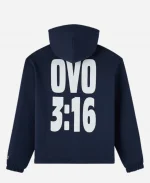 OVO x WWE Stone Cold 3-16 Hooded Jacket - Navy