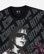 October's Very Own x WWE Bret Hart The Hitman Black Allover Printed T-Shirt
