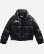 Off Season 49ers Faux Leather Puffer Jacket