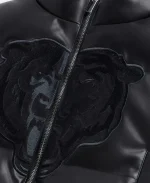 Off Season Bears Faux Leather Cropped Puffer Vest