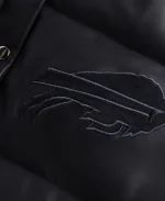 Off Season Buffalo Bills Faux Leather Puffer Jacket - Black