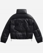 Off Season Chiefs Faux Leather Black Puffer Jacket
