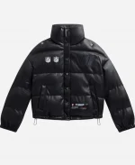 Off Season Commanders Faux Leather Puffer Jacket