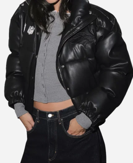 Off Season Denver Broncos Faux Leather Puffer Jacket