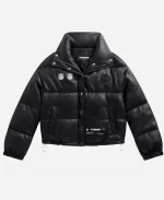 Off Season Detroit Lions Faux Leather Puffer Jacket