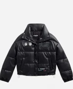 Off Season Eagles Faux Leather Puffer Jacket
