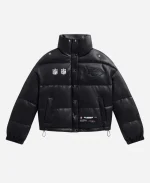 Off Season Kansas City Chiefs Faux Leather Puffer Jacket - Black