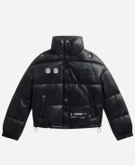 Off Season Lions Faux Leather Puffer Jacket