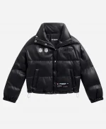 Off Season New York Jets Faux Leather Puffer Jacket