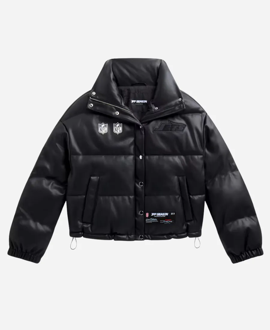 Off Season New York Jets Faux Leather Puffer Jacket Off Season New York Jets Faux Leather Puffer Jacket