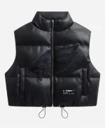 Off Season Philadelphia Eagles Faux Leather Cropped Puffer Vest