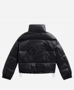 Off Season Philadelphia Eagles Faux Leather Puffer Jacket - Black