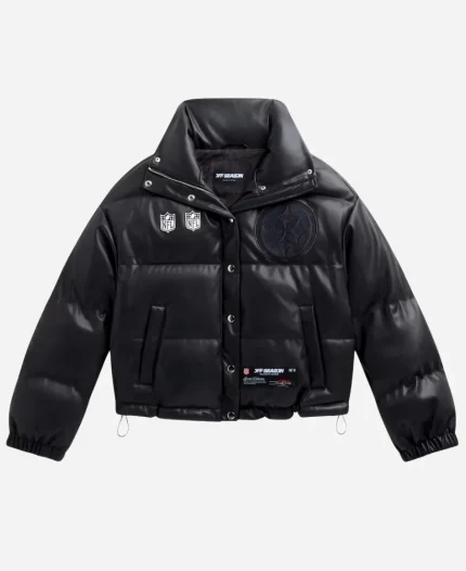 Off Season Pittsburgh Steelers Faux Leather Puffer Jacket