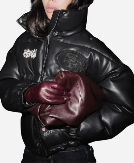 Off Season San Francisco 49ers Faux Leather Puffer Jacket