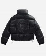 Off Season San Francisco 49ers Faux Leather Puffer Jacket - Black