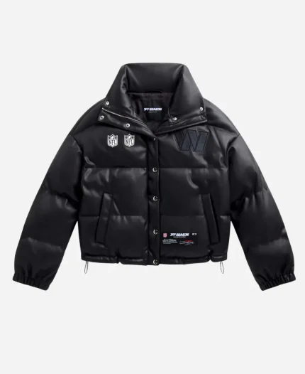 Off Season Washington Commanders Faux Leather Puffer Jacket