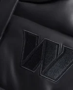 Off Season Washington Commanders Faux Leather Puffer Jacket - Black