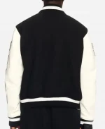 Off-White Embroidered Patches Blend And leather Bomber Jacket