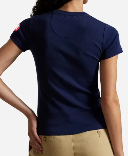 Olympic Team USA 2026 Graphic Cotton T-Shirt - Navy Blue