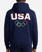 Olympic Team USA 2026 Navy Blue Full-Zip Hoodie