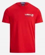 Olympic Team USA 2026 Stretch Jersey T-Shirt - Red