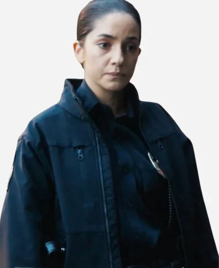 Paniz Zade Tv Series Tracker Officer Amini Kahn Black Jacket