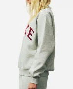 Parke Holiday Varsity Grey Mockneck Sweatshirt