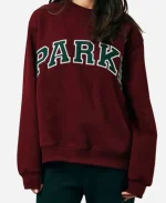 Parke Holiday Varsity Maroon Mockneck Fleece Sweatshirt