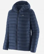 Patagonia Down Sweater Hoodie - Navy Blue