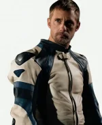 Pillion Alexander Skarsgård Leather Racer Jacket -White