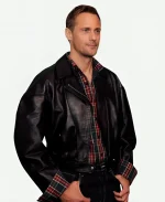 Pillion NYFF63 Alexander Skarsgård Black Leather Jacket