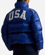 Polo Ralph Lauren Flag Mid-Weight Down Puffer Blue Jacket