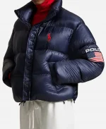 Polo Ralph Lauren Flag Mid-Weight Navy Blue Down Puffer Jacket