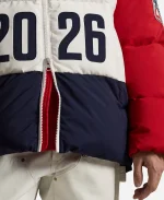 Polo Ralph Lauren Olympic 2026 Team USA Closing Ceremony Red Hooded Puffer Jacket